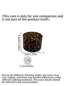 Metal Leopard Print Grinder, 4-Layer Manual Crusher, Grinding Mortar, Herb Grinder, Rolling Tool Accessories - Leopard Print - View 3