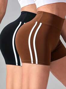 Easithlete 2PCS Women Sports Shorts - Multicolor - View 1
