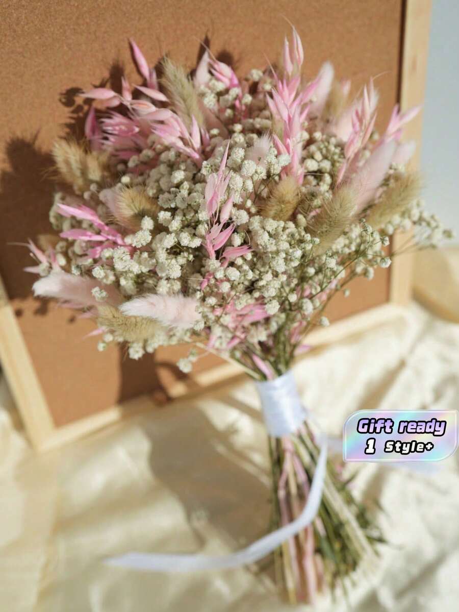 1 Bouquet Mixed Fake Flowers Including Baby's Breath, Eucalyptus ...