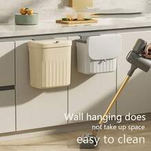Wall-Mounted Kitchen Trash Bin With Flip Lid, Large Capacity, Waterproof, Ideal For Home Corner Storage And Bathroom Use - Multicolor - View 7