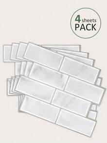 Removable Tile Backsplash Stickers, Subway Tile Pattern, Peel And Stick Tile Backsplash For Kitchen And Bathroom, Size: 11.56 Inches X 8.38 Inches, Decorative Stickers For Room, Nursery, Playroom, Living Room, Bedroom - Marble Pattern - View 14