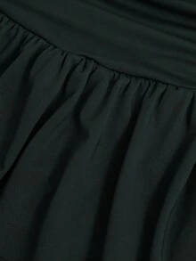SHEIN 女童春夏休閒百搭雙層下擺運動健身瑜伽芭蕾舞蹈校園針織迷你裙褲 - 灰色 - 查看 4