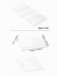 1pc/1set(4pcs) Acrylics Multi-Functions Drawers Makeup Organizers Boxes, Vanity & Kitchen Countertops Storage Racks, For Cosmetics, Perfumes, Spice Jars, Seasonings, Ideal For Bedrooms, Bathrooms, Kitchens, Vanity, Dressers Drawers Organizations Sets - Clear - View 15