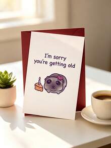 1/2/5/8/12Set Funny Hamster Im Sorry Youre Getting Old Birthday Greeting Card Humorous Sarcastic For Family Friend Partner Coworker Anniversary Retirement Party Celebration Gift Office Home Decor Keepsake - multicolor - View 5