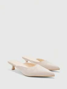 CUCCOO BIZCHIC Sepatu Hak Kitten Velvet Aprikot Wanita Serbaguna untuk Kerja Sehari-hari - Aprikot - View 1