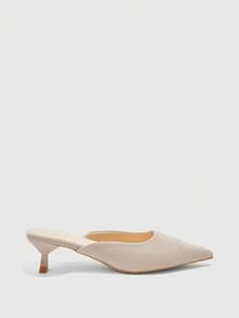 CUCCOO BIZCHIC Sepatu Hak Kitten Velvet Aprikot Wanita Serbaguna untuk Kerja Sehari-hari - Aprikot - View 5