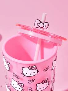 HELLO KITTY AND FRIENDS | SHEIN 24盎司/700毫升雷射冷感平底杯 - 粉色 - 查看 2