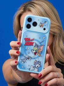 TOM & JERRY X SHEIN Desain Casing Ponsel Pelindung dengan Pola Cetak yang Bergaya dan Mewah, Sempurna untuk iPhone – Casing Ponsel yang Lucu, Modis, dan Elegan. - MultiWarna - View 2
