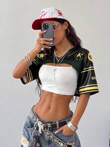 Coolane 女款字母印花休閒百搭日常上衣 - 彩色 - 查看 6