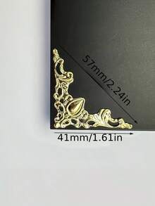 Perfect Durable Smooth Shiny Brass Metal Corner Guards For Crafts Jewelry Gift Boxes Protective Hardware Small Anti Scratch Angled Corner Protectors - Multicolor - View 3