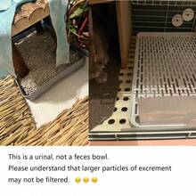One Mesh-Designed Guinea Pig Litter Box, Rabbit Training Cage With Toilet Tray, Suitable For Small And Medium-Sized Animals Such As Mice, Ferrets, And Rabbits. - Multicolor - View 6