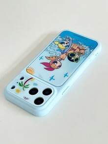 THE POWERPUFF GIRLS X SHEIN A Stylish, High-End Printed Pattern Protective Phone Case Design, Perfect For IPhone – A Cute, Fashionable, And Sophisticated Phone Case. - Multicolor - View 6