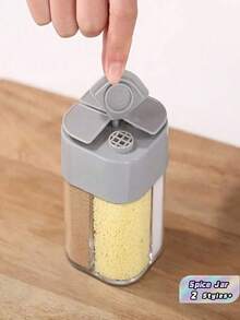 4-In-1 Flip Cover Storage Jar Set, Multi-Purpose Airtight Container With Flippable Lid For Kitchen Organization, Pantry Storage, Coffee Beans, Tea Bags, Snacks, Rice, Flour, Spices Seasoning, Dry Goods, Countertop Canister, Leak-Proof Durable - Multicolor - View 1