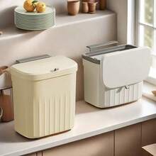 Wall-Mounted Kitchen Trash Bin With Flip Lid, Large Capacity, Waterproof, Ideal For Home Corner Storage And Bathroom Use - Multicolor - View 6