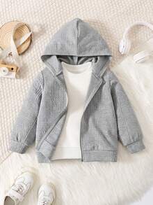 Jaket Rajut Lengan Panjang Berkerudung Depan Terbuka, Kasual, Serbaguna, Nyaman, dan Cocok untuk Anak Laki-Laki Remaja, Cocok untuk Sekolah, Taman, Pantai, Ulang Tahun, Musim Semi, Musim Panas, Musim Gugur, dan Musim Dingin. - Grey - View 3