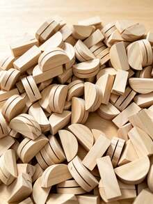 5/10Pcs Wooden Table Number Stands – Semi-Circular Place Card Holders For Weddings, Beach Parties, Birthdays, Restaurants, Durable Elegant Tabletop Decor For Event Planners - multicolor - View 8
