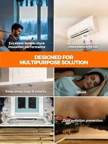 1 PC Waterproof Dustproof Soundproof Windproof Airtight Gap Filler Bottom Sweep Adhesive Trim Fit Door Draft Stopper For Indoor Outdoor Garage Windows Heat Cold Protection Draft Blocker Home Improvement All Season - multicolor - View 9