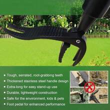 1pc Upright Weeder And Root Remover - Manual Vertical Weeding Tool - Ergonomic Aluminum Garden Weeder With Sharp Metal Teeth, Easy To Remove Weeds, Lawn Care And Soil Cultivation, Suitable For Gardening, Patio And Yard Use - multicolor - View 3
