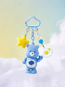 SHEIN X Care Bears علاقة حقيبة كرتونية إبداعية، سلسلة مفاتيح، هدية - الأزرق - مشاهدة 1