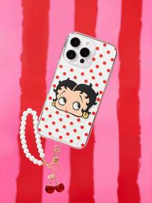 Betty Boop x SHEIN 卡通圖案手機殼附掛鍊，防摔保護 11-17 系列手機殼 - 彩色 - 查看 2