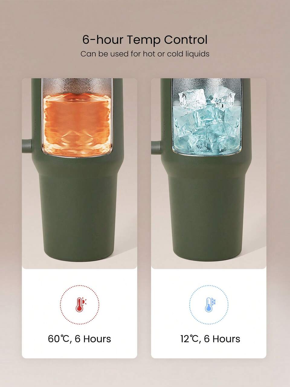 40 OZ Big Sips Insulated Stainless Steel Portable Travel Collapsible Straw Car Cup Holder Compatible Hot Cold Drink Tumbler Daily Casual