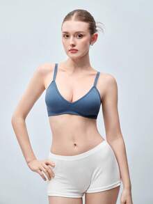 Softvol 1pc Women's Seamless Bra - Blue - View 3
