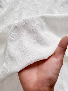 Rusticease Women's Casual Button-Up Textured Shirt For Summer Daily Wear - White - View 4