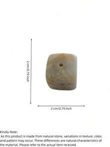 Haus Hana 1pc Compact Natural Crystal Agate Stone Square Incense Holder, Polished Cube Incense Stick Base, Simple Aesthetic Aromatherapy Ornament For Meditation, Yoga, Bedroom, Office, Home Decor Gift - multicolor - View 25
