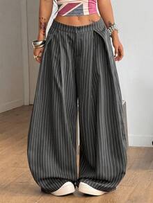 Coolane Women's Autumn Vintage Streetwear 90s Casual Hippie Street Style Loose Grey Banana Harem Pants,Dress Pants - Dark Grey - View 3