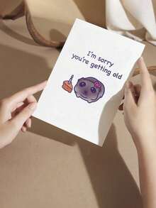 1/2/5/8/12Set Funny Hamster Im Sorry Youre Getting Old Birthday Greeting Card Humorous Sarcastic For Family Friend Partner Coworker Anniversary Retirement Party Celebration Gift Office Home Decor Keepsake - multicolor - View 2