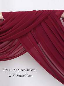 1/2 Pieces 4.4 Yards Arch Canopy Sheer Backdrop Curtain, Suitable For Party, Ceiling, Wedding Arch, Reception, Christmas And Other Occasions Decoration - View 5