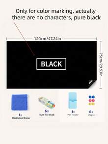 Magnetic Chalkboard Wall Sticker Peel And Stick Erasable Self Adhesive Learning Drawing Painting Board Home Classroom Reusable Write On Wipe Off Surface - Multicolor - View 6