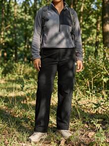 In My Nature Legging Olahraga Kasual Serbaguna untuk Pakaian Sehari-hari, Ukuran Plus Wanita, Warna Polos - Hitam - View 5