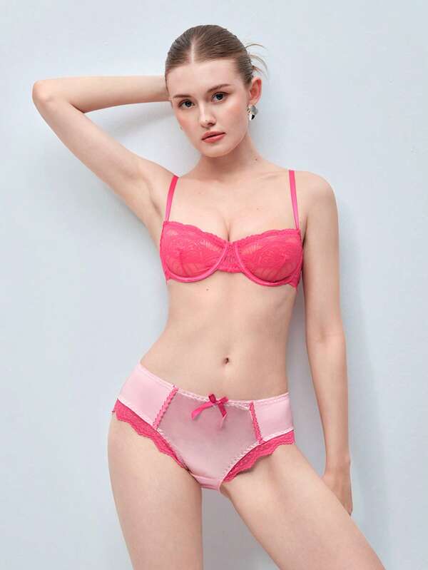 Softvol Women's Lace Sexy Everyday Adjustable Strap Bra