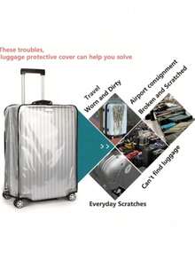 Luggage Protective Cover Transparent Thickened Wear-Resistant Waterproof Trolley Case Travel Leather Cover - Many - View 3