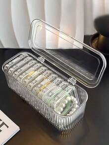1pc/15pcs Acrylic Bracelet Storage Box, Transparent Anti-Oxidation Portable Box For Bracelets, Fidget Toys, Crystal Jewelry, Nail Polish Accessories, Trinkets - Transparent - View 9