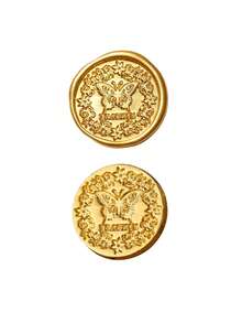 Brass Wax Seal Stamp Head For Weddings – Vintage Removable Copper Sealing Head For Invitations, Envelopes & Gift Packaging - Single Piece - View 7