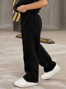 SHEIN 適合學校、旅行、運動，秋季，校園 - 黑色 - 查看 4