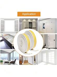 Self Adhesive Door Window Weather Stripping Foam Seal Tape Draft Stopper Soundproof Noise Reduction Windproof Thermal Insulation Flexible Easy Cut Durable Multipurpose Gap Filler All - Multicolor - View 8