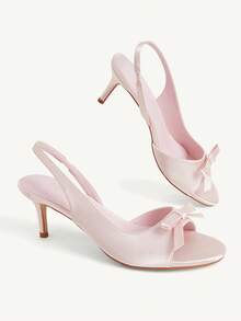 CUCCOO CHICEST Giày sandal cao gót thời trang dành cho nữ, thích hợp mang hàng ngày, giày cưới, giày mùa hè, giày cô dâu. - Hạt cát màu hồng - Xem 3