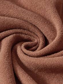 Cozy Pixies 1pc Oeko-Tex Certified Embroidered Velvet Nursing Cover, Soft & Comfortable For Daily Use In Autumn/Winter - Brown - View 5