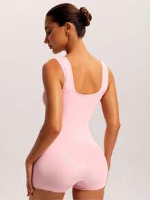 Barelissa Women's Seamless Design Jumpsuit Tummy Control Butt Lifting Underwear 1pc - Baby Pink - View 2