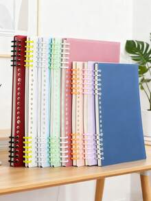10pcs Multicolor A4 Detachable Loose-Leaf File Binding Rings, 30-Hole Plastic Rubber Rings For Organizing Documents, School & Office Supplies |Vivid Colors | Flexible Ring Hole Removable Plastic Binding Coil Spiral Rings,School Supplies,Back To School - Multicolor - View 4