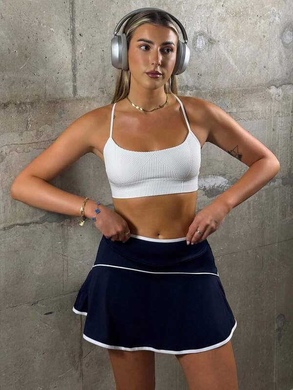 hollyjadebate Women's Simple White Seamless Sports Camisole Gym Top