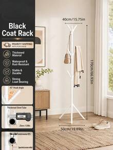 Freestanding Tree Coat Rack With 9 Hooks, Space Saving Clothes Hanging Stand, Stable Organizer For Coats, Handbags And Scarves, Home Storage Rack For Entryway, Bedroom & Small Apartments - multicolor - View 5