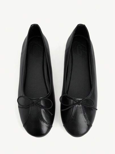 CUCCOO CHICEST Women's Shoes With Bow Front, Low Block Heel, Round Toe, Ballet Flats, Versatile For Spring, Summer, Office, Work, Dates, And Vacations