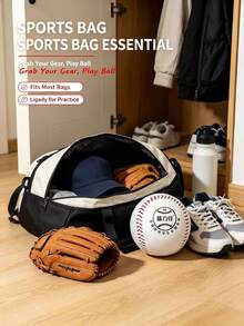 Durable White Baseball For Wooden Bat Training, Solid Cork Core, Tight Stitching & Fiber Wound Structure, Comfortable Grip, Ideal For Throwing Practice - Multicolor - View 5