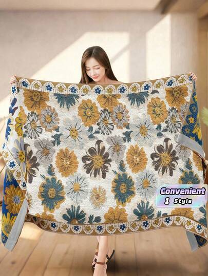 SHEIN An Enlarged And Thickened Four-Layer Cotton Gauze Large Bath Towel Is Soft And Absorbent For Four Seasons, And The Wool Can Not Be Dried Quickly.