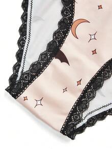 AltBold Set 4 pcs Celana Dalam Wanita Seksi Motif Grafis Y2K Model Segitiga - MultiWarna - View 15