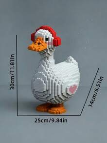 MINKOJA 3500Pcs Large White Duck Building Blocks Toy, Living Room Decor, Suitable As Holiday Gift, Birthday Gift, Friend's Gift. Additionally, Small Yellow Duck Building Blocks Are Also Available. - Multicolor - View 2